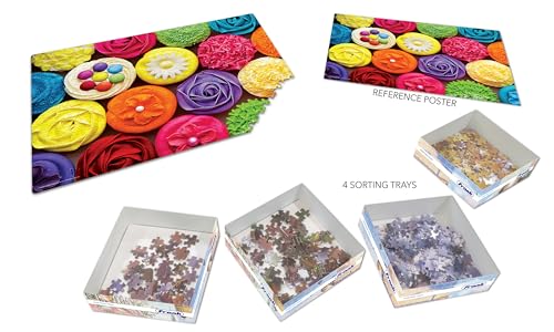 Image of Frank Colourful Cupcakes 500 Piece Jigsaw Puzzle for Adults & Kids Above 10 Years | Fun and Challenging Educational Toys Having Realistic Illustrations | Puzzle Games for Focus & Memory