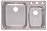 Franke C2233R/9 Stainless Steel 33 1/4x 22in. Dualmount Double Bowl Sink