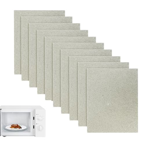 10 Pièces Plaque Mica Micro Ondes, 15 x12cm Micro Ondes Mica Feuille, Plaque De Mica Universelle, D'isolation Thermique Super épais, Facile à Découpé,...
