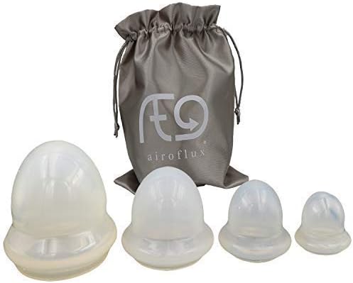 4 Piece Silicone Cupping Set Used by Professionals. For Office, Home, and Travel. Support Overall Health, Reduce Cellulite, Wrinkles, Stretch Marks, Muscle Pain, Stiffness, Massages and More.