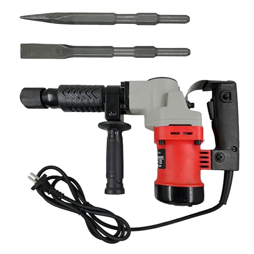 Image of Hillgrove HGCM1053M3 17mm Demolition Chisel+Hammer Concrete Breaker Drill Machine with 2 Bits for Breaking Concrete Wall /Hammer Drill 17 mm Chuck Size, 1200 W