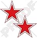 Produktbild RUSSLAND Russische Luftwaffe USSR Sowjetische Typ 3 Roter Stern Flugzeug Rondelle 75mm Auto & Motorrad Aufkleber, x2 Vinyl Stickers