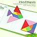 Helsort Travel Tangram Puzzle - Magnetic Puzzle Book for Road Trips, STEM Jigsaw Game with 2 Tangram Sets, Patterns Solutions - Brain Teaser IQ Toy for Kids and Adults, Ideal Educational Gift (368)