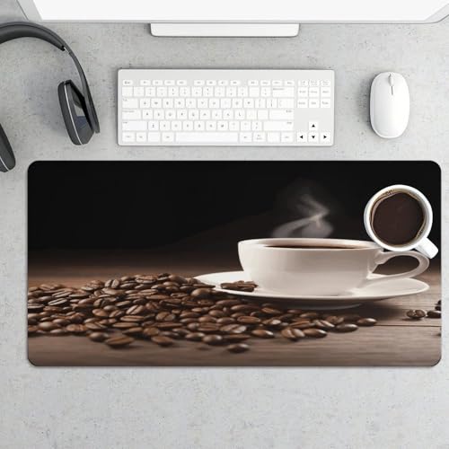 Pad de escritorio grande con diseño de taza de café y base de goma miniatura 5