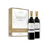 Arienzo de Marqués de Riscal - Vino tinto Crianza Denominación de Origen Calificada Rioja, Variedad Tempranillo, 18 meses en barrica - Estuche 2 botellas x 750 ml