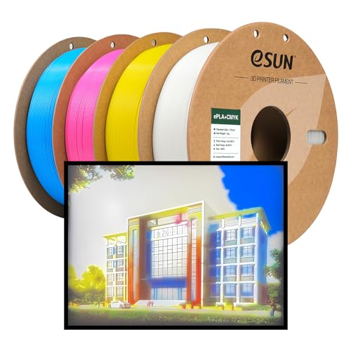 eSUN PLA+ CMYK Filament 4KG Bundle 1.75mm, Lithophane CMYK PLA Plus