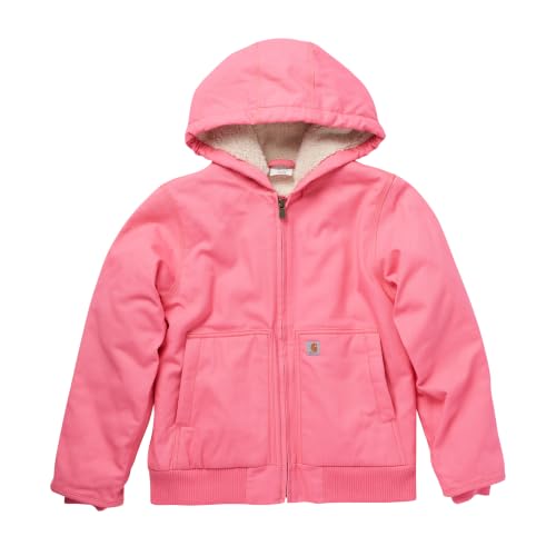 Image of Carhartt Girls' Zip Front Canvas Insulated Hooded Active Jacket