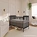 Dream On Me Carson Classic 3-in-1 Convertible Full-Size Baby Crib in Black, GreenGuard Gold & BSA, 4 Mattress Heights, Converts to Day & Toddler Bed, Locking Wheels, Classic Nursery Design