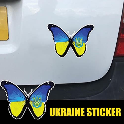 QCSTORE 50/100 pezzi adesivi Ucraina per auto