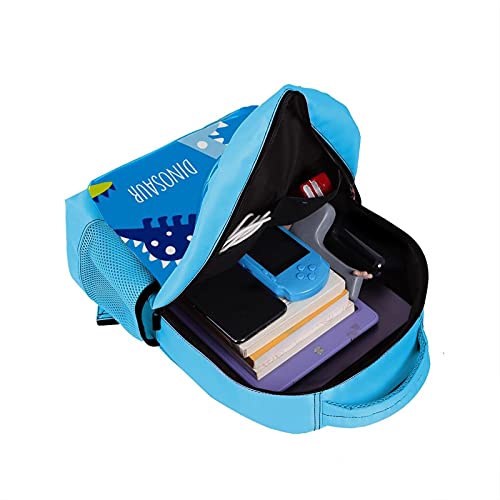 Sac à dos multicouche bleu dinosaure pour éviter les cahiers écornés à l'école