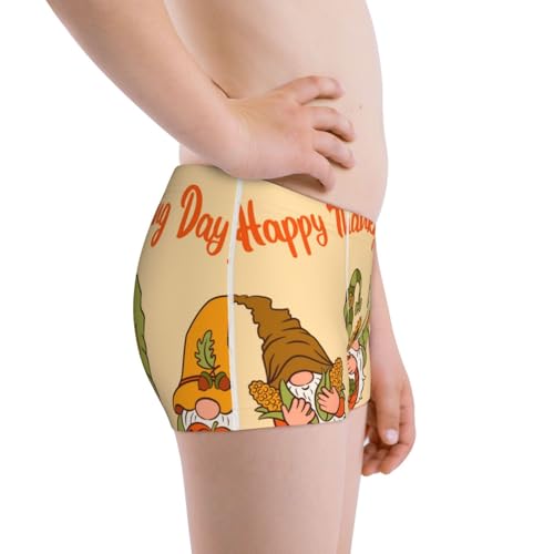 Boys' Cotton Boxer Brief Soft Underwear-Gnomes Happy Thanksgiving2