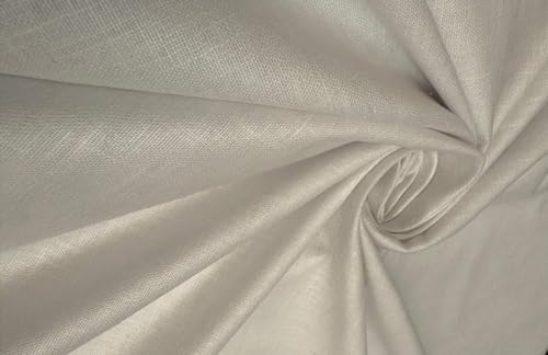 Tissu en lin PC blanc pour nappe de table et décoration salon cosy