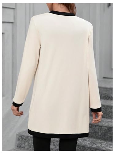 SOLY HUX Women's Color Block Cardigan V Neck Button Down Long Sleeve Jacket Outerwear with Pockets2