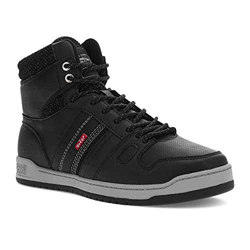 Levi's Mens BB Hi Metro Modern Fashion Hightop Sneaker Shoe, Black, 10 M