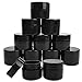 Beauticom® 12 Pieces High Quality 7G/7ML (0.25oz) BLACK Sturdy Thick Double Wall Plastic Container Jar with Foam Lined Lid for Lotion, Creams, Toners, Lip Balms, Makeup Samples - BPA Free