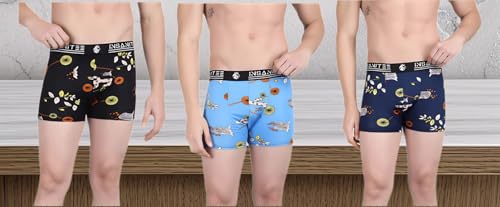 Image of Men's Nylon Stretch Printed Trunk | Ultra-Soft, Breathable Innerwear for Men | Stylish & Supportive Fit