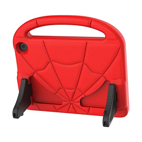 All-New 2020 Tablet Case for Kids - Mansiruyi Lightweight Shockproof Cover Case with Handle Stand - Red Cover