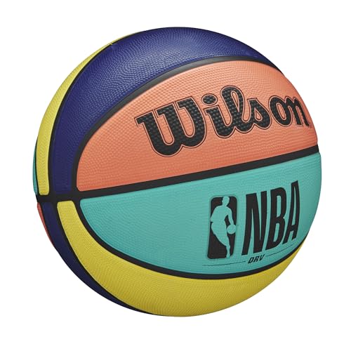 Image of WILSON NBA DRV Alternating Outdoor Basketball - Multicolored, Size 7-29.5 inch
