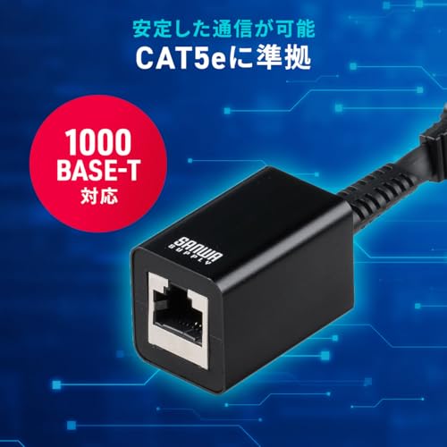 サンワダイレクト フラットLANケーブル 500-LAN5E-FLFF
