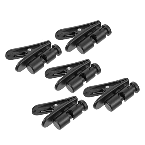 Uonlytech 5 Piezas Clip Para Auriculares Organizadores De Cables Para Auriculares Clips Sencillos Negros De Micrófono Para Desordenado