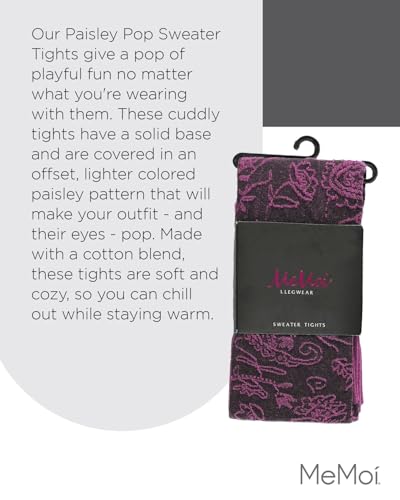 Image of MeMoi Paisley Pop Cotton Blend Sweater Tights