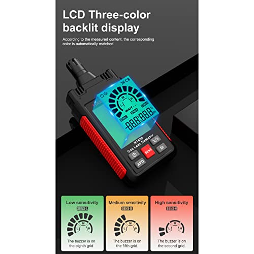 testador de gás,ERYUE HT609 Detector de Vazamento de Gás Detector de Gás Combustível com Display LCD