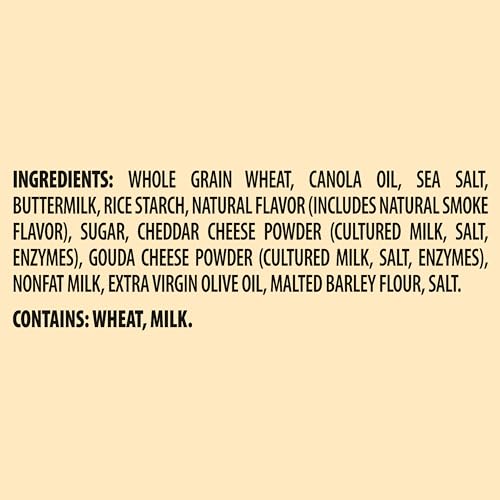 Triscuit Smoked Gouda Whole Grain Wheat Crackers, Lunch Snacks, Bulk Snack Crackers, 6 - 8.5 oz Boxes