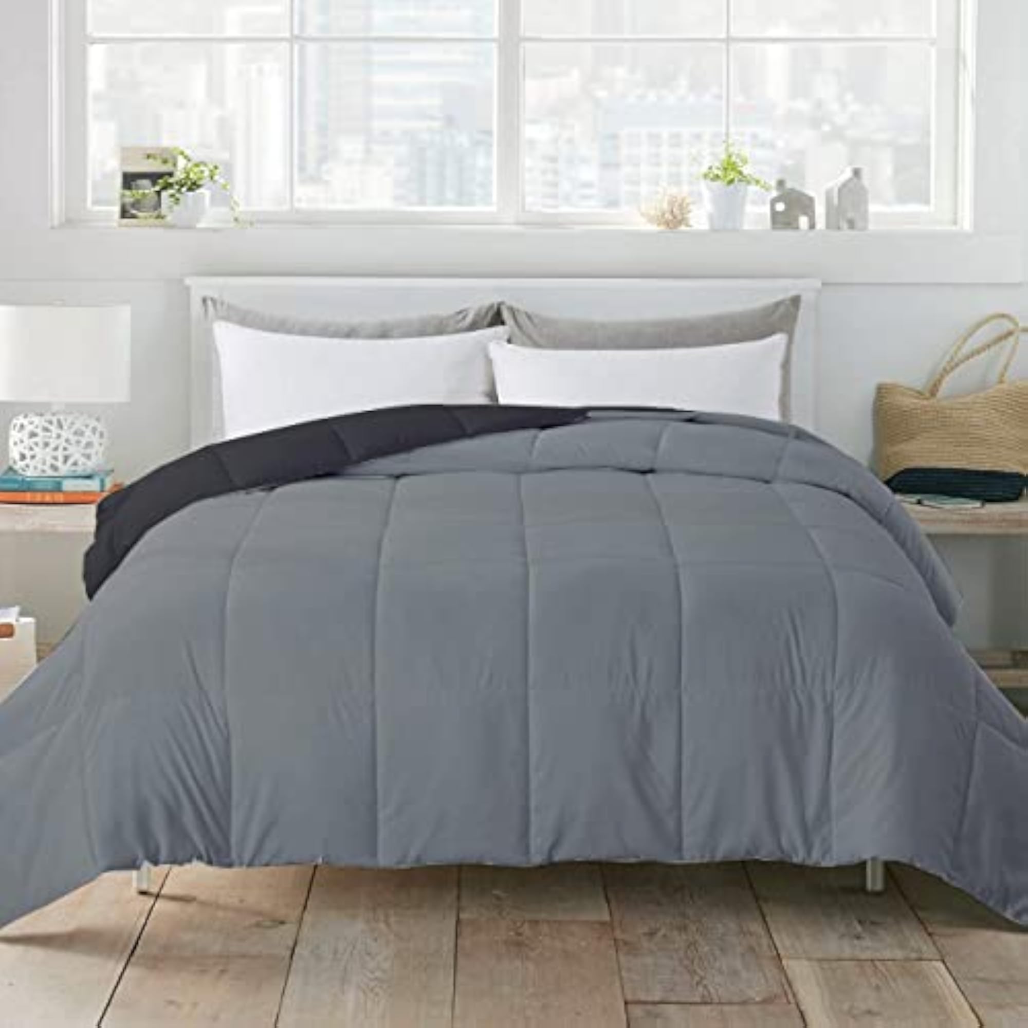 Microfiber Solid Reversible AC Comforter for All Seasons