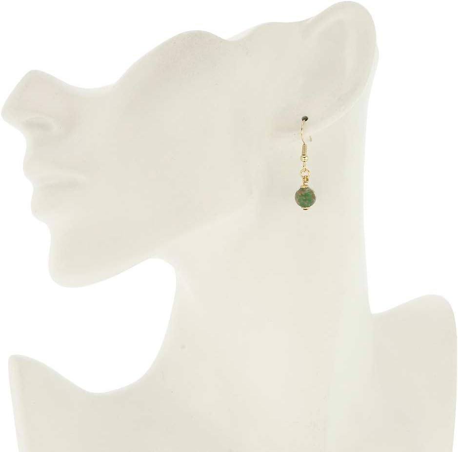 Glass Of Venice Murano Glass Starlight Balls Earrings - Emerald