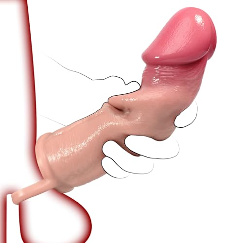 22 6*6 CM Realistische Penismanschetten Sex Spielzeug für die Männer - Penis Ring Silikon Penishülle mit Beweglicher Vorhaut für Penisverlängerung Penis Sleeve Sexspielzeug für Paare Extrem Sex Toys