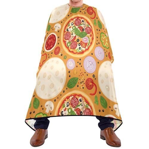 Capa de barbero impermeable para hombres Kigai Pizza Party