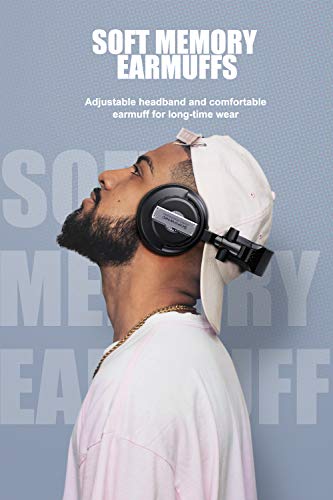 Over Ear Headphones, Sopownic DJ Headphone with 50mm Driver, Professional Monitor Recording, Mixing Foldable Studio Headsets with Stereo Sound for Electric Drum Keyboard Guitar Amp PC