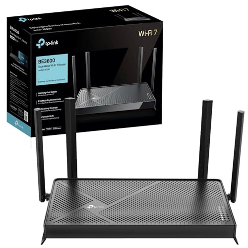 TP-Link Archer BE230 Dual-Band WiFi 7 Router, 3600Mbps Lightning-Fast Speeds, 2x 2.5G WAN/LAN and 3x 1Gbps LAN Ports, USB 3.0 Port, VPN WiFi Router, HomeShield Security, Easy Setup, EasyMesh