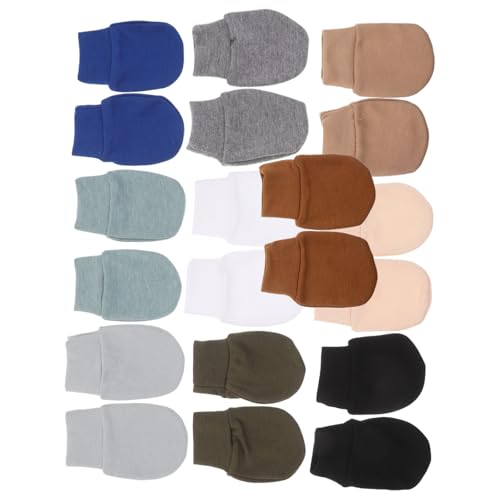 Gatuida 10 Pares de Guantes Antiarañazos para Ñiño Recién Nacido, Mitones Transpirables y Elásticos, Diseño Suave y Cálido, Colores Surtidos para Protección Diaria en Invierno
