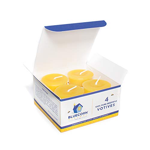 Bluecorn Beeswax Votive Candles (4-Pack) - Image 5