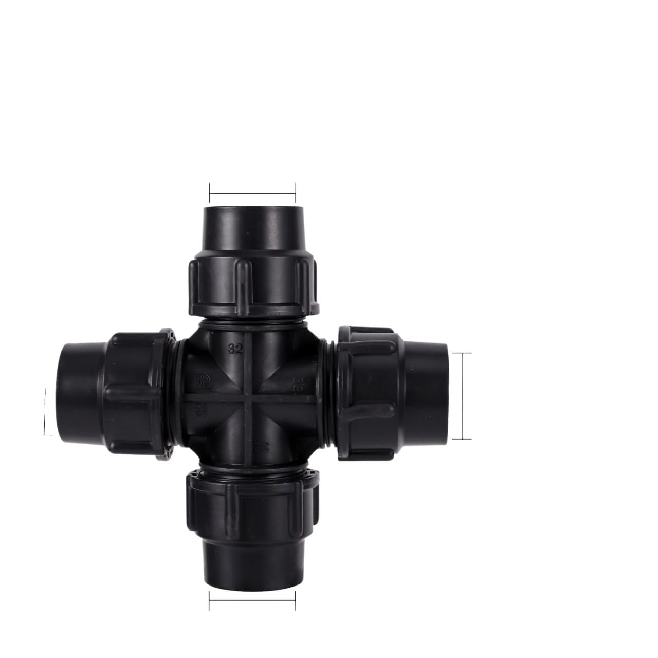 Bfsaceqa Cross 20/25/32/40/50Mm Valve Pe Pipe Quick Connector Elbow Reducing Water Joint Plastic Agriculture Irrigation Pvc Fittings(,32Mm)
