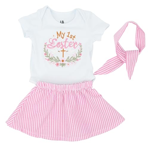 Image of Baby Girls 2pc Outfit Set Short Sleeve Bodysuit with Tutu Skirt