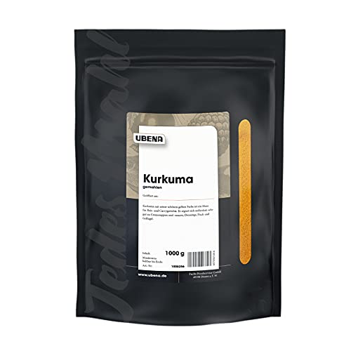 UBENA Kurkuma gemahlen im wiederverschließbaren Vorratsbeutel, 1er Pack (1 x 1 kg)