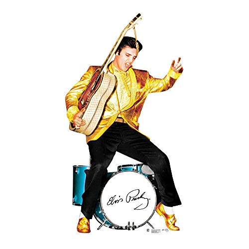 Star Cutouts - Stsc578 - Figurine Géante - Elvis Presley Or Batterie - 185 X 99 Cm