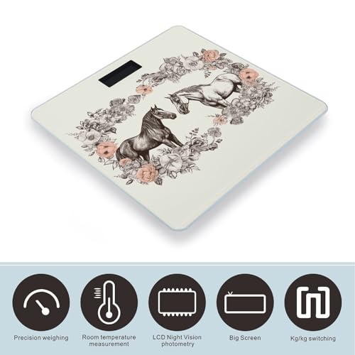 Báscula digital de peso corporal con plataforma de vidrio templado miniatura 3