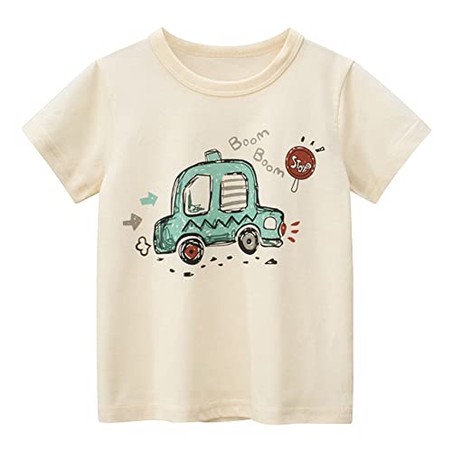 TABNIX Boys' 4-Pack Vacation Short Sleeve Crewneck T-Shirts Top Tee Size 2-7 Years Toddler Boys' Value Pack Cotton T-Shirt (Size 5T)