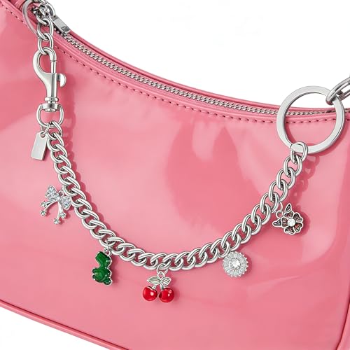 Image of Silver Cute Bag Charms Wallet Chain Keychains Gold Chain For Purse Purse Accessories For Handbags For women