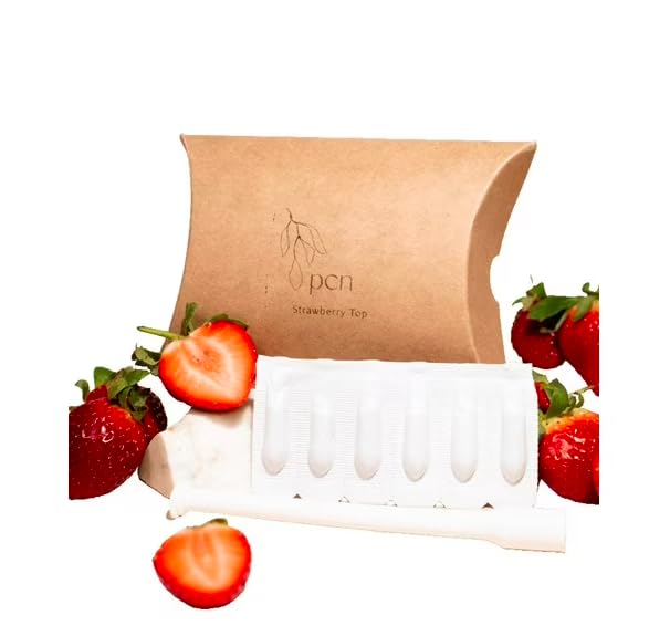 Strawberry Flavored Scented Moisture Melts for Feminine Wellness Gentle Botanical Formula for Softness Freshness 5 15 or 25