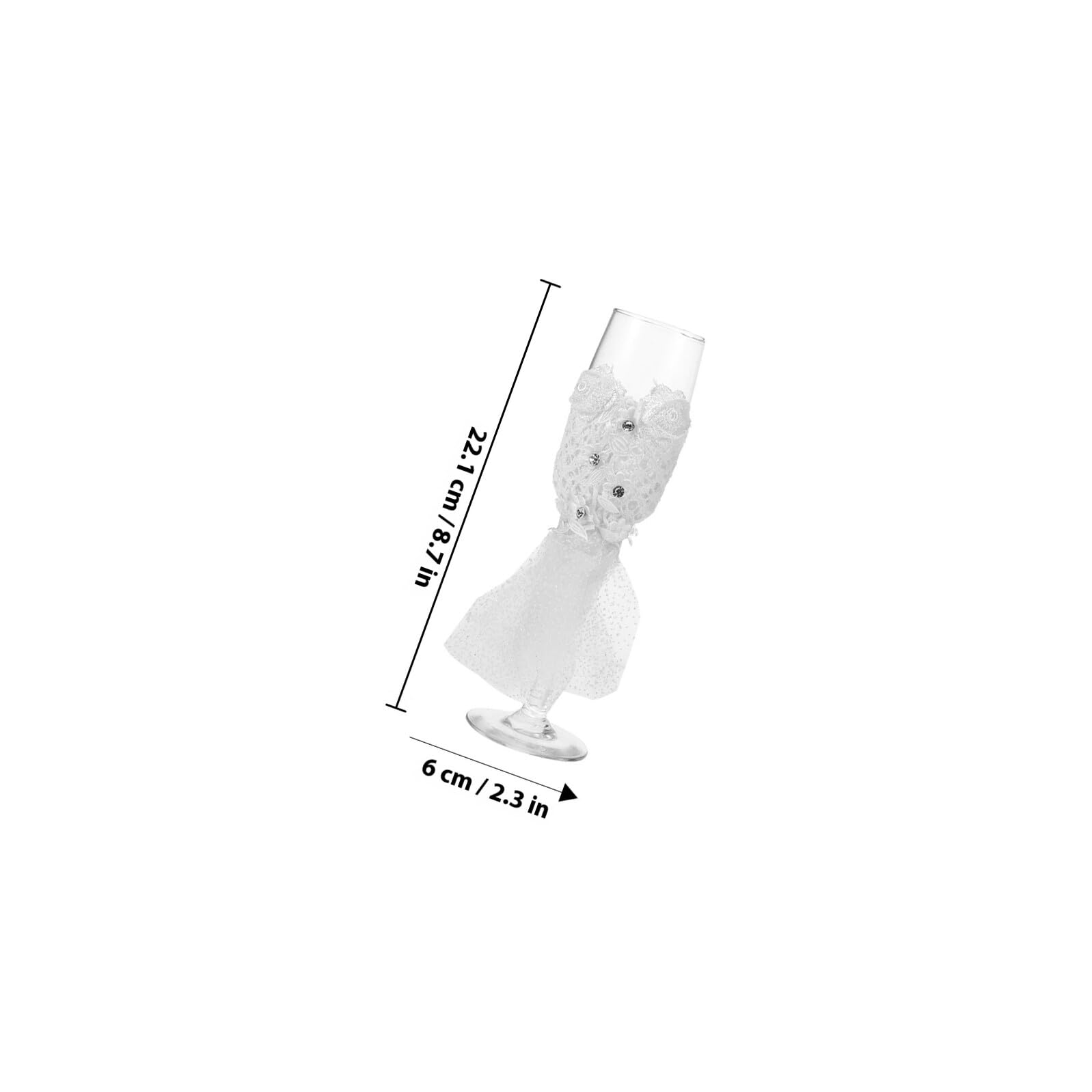 GLEAVI Set 2 Bicchieri da Brindisi Trasparenti per Matrimonio Bicchieri da Vino Decorativi Resistenti per Feste e Anniversari Regalo Personalizzato per Sposi e Damigelle d'Onore