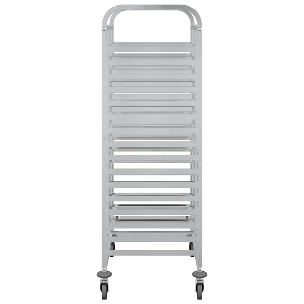 Carrello per vassoi in acciaio inox, 75 x 55 x 162,5 cm, con 32 contenitori GN, ruote a 360 gradi e freni, per cucina, gastronomia, catering, conservazione senza polvere