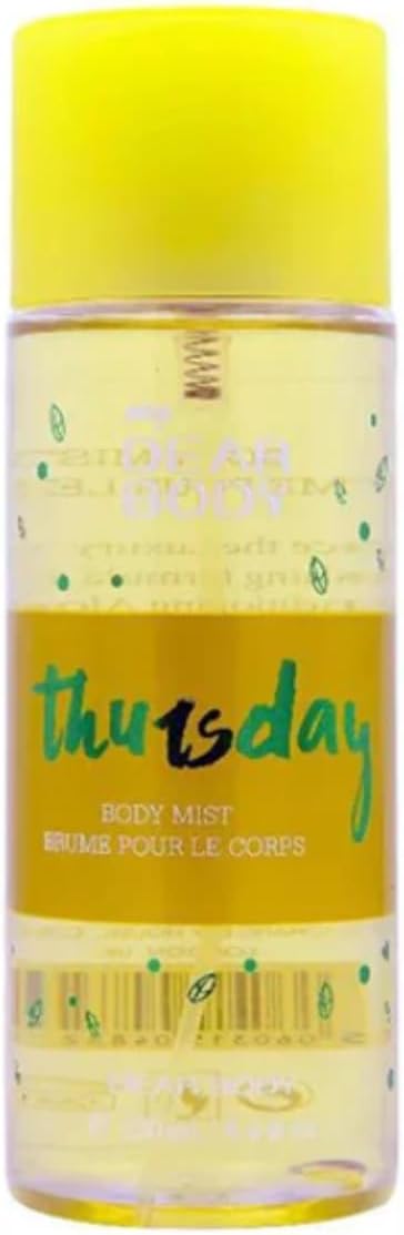 My Dear Body 250 ML Unisex Body Fragrance Mist - Refreshing & Long-Lasting Scent for All Day Freshness (Thursday)