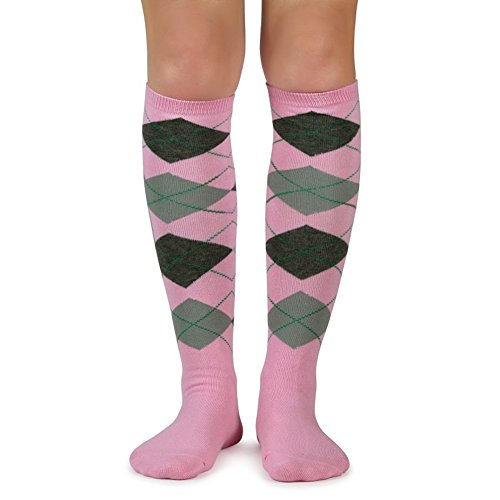 Spotlight Hosiery Elite Quality Colorful Soft Cotton Womens Argyle Knee High Socks