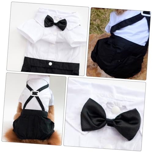 Disfraz formal para perro XXL con pajarita y tirantes miniatura 4