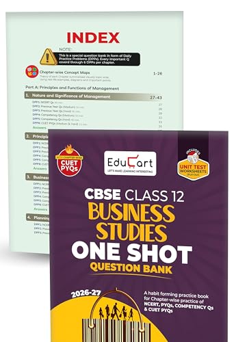Image of Educart CBSE Class 12 One Shot Question Bank Accountancy, Business Studies, Economics and English 2026-27 (Set of 4 Books) | NCERT Questions, PYQs & Competency-Based Qs | CBSE Board 2027