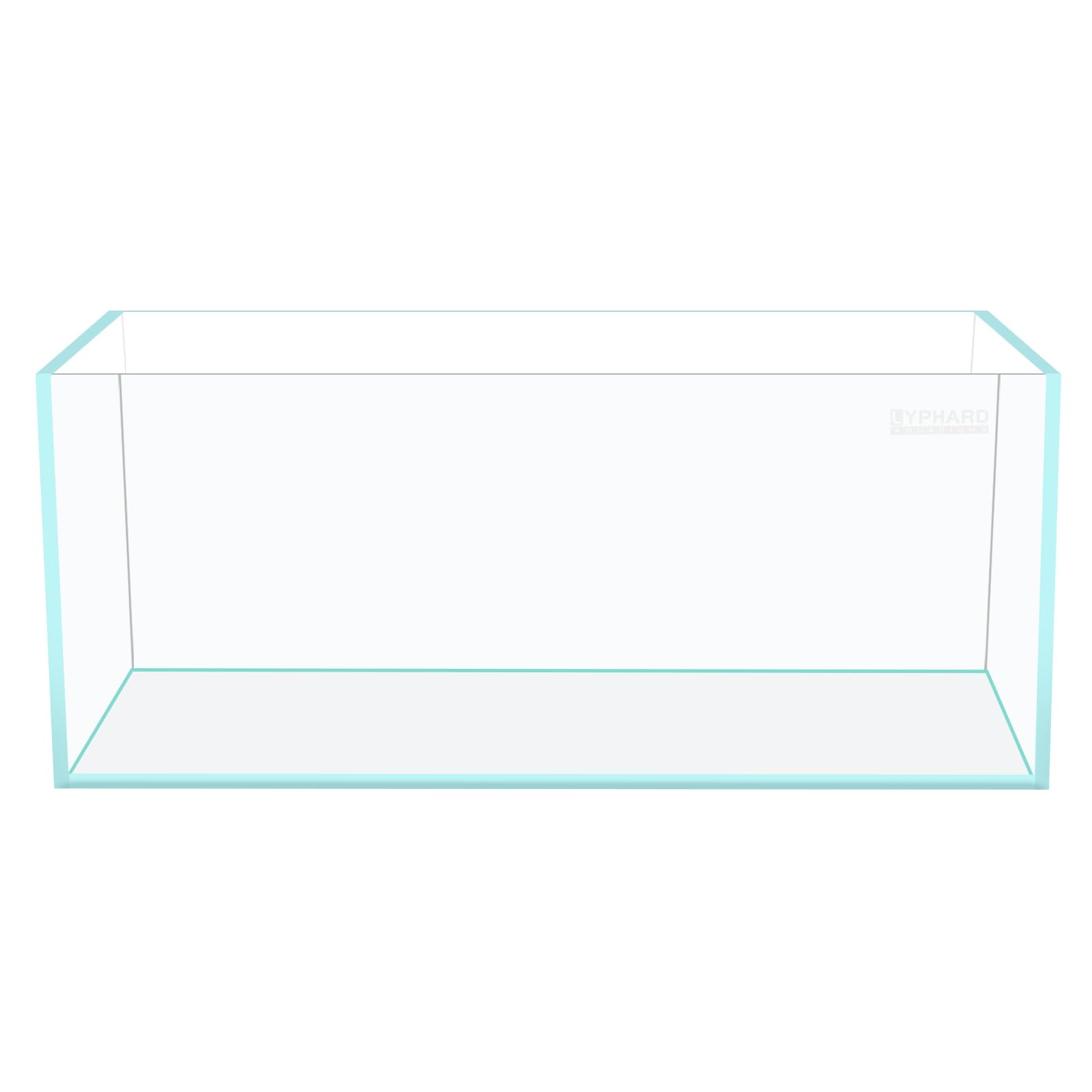 53 Gallon Rimless Aquarium, Ultra Clear Glass Low Iron Rectangular Large Fish Tank L39.3×W17.7×H17.7 Inches Thickness 10mm with EVA Foam Leveling Mat